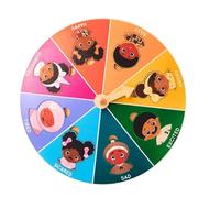 Générique Ruota delle emozioni, puzzle di apprendimento in legno, trottola di gestione delle emozioni, per decorazione lenitiva in aula ufficio e scuola per adulti