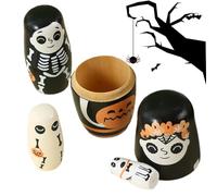 Générique Russo Ornamento Ufficio 5 Pezzi Halloween | s s in legno per vetrina, espositore, biblioteca, camera dei bambini, comodino, festa di compleanno,