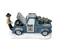 Générique Rustic Christmas Car - Resin Toy Truck Models, Retro Holiday Vehicle Decor, Charming Seasonal Display Piece | Decorative Accent for Home Room Desk Desktop Farm School Dormitory Apartment