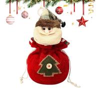 Générique Sacchetti di Natale | Borsa per caramelle di Natale lavorata a maglia - Riutilizzabile Decorativo con Babbo Renna, pupazzo di neve per confezionare, Asciuto, Se référer au