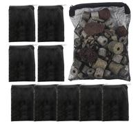 Générique Sacchetti filtranti per acquario | Rete multimediale per bacino di pesci, tasche filtranti riutilizzabili multifunzionali per acquario d'acqua ed ecosistema domestico, 20 × 30 cm Nero