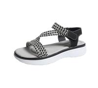Générique Sandali da donna a punta aperta - Sandalo da passeggio da donna confortevole scarpa esterna nuda piedi confortevoli ciabatte traspiranti scarpe antiscivolo nude piedi allenamento, Nero , 41