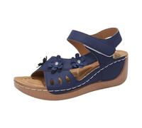 Générique Sandali da donna, estivi, comodi, eleganti, traspiranti, sandali e nudi, da donna, alla moda, casual, scarpe da donna Sytle Minimalista, tinta unita, per spiaggia e tutti i giorni, 01 Blu