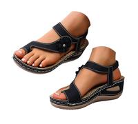 Générique Sandali da donna estivi comodi, sandali casual estivi da donna 2026, suola morbida e zeppa, comodi, ideali per la spiaggia. Eleganti Scarpe Donna, Le Noir, 39 EU