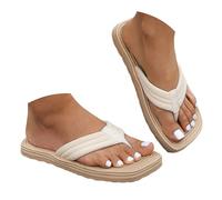 Générique Sandali da donna estivi da donna, con dita e design traforato, ideali per attività all'aria aperta e in spiaggia. Sandalo donna largo piede con suola ammortizzata Sandalo donna città, beige