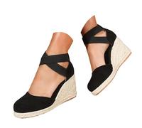Générique Sandali da donna estivi eleganti e comodi, con suola morbida e punta chiusa. Disponibili in diversi colori si adattano Sandalo donna piatta cinturini alla moda 2026, Le Noir, 41 EU