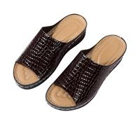 Générique Sandali da donna, estivi, zeppe, chic, sandalo per casa, casual, ciabatte di grandi dimensioni, piede largo, ciabatte con piattaforma sandalo a punta aperta sandali da piscina tong nudo