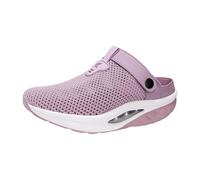 Générique Sandali da donna lavorati a maglia traforati con punta chiusa, chiusura regolabile, suola spessa e traspirante confortevole, scarpe con zeppa, da donna, estiva, casual, per camminare, stile