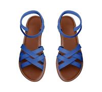 Générique Sandali da donna piatti spartani - Ciabatte da donna, estivo, spiaggia, comodi, estivi, con spose eleganti nude piedi casual, sandali fantasia, scarpe per spiaggia vacanze e tutti i giorni