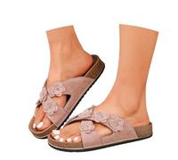 Générique Sandali da spiaggia da donna, estivi, punta aperta, traspiranti, casual, facili da indossare, suola in gomma comoda, Rosa chiaro, 39 EU