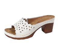 Générique sandali ortopedici donna per donna punta rotonda scarpe da sposa e corteo nuziale Sandalo donna sottile Sandalo donna in tessuto gancio regolabile confortevole per mezza stagione, bianco, 40