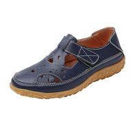 Générique Sandali Piatti In Pelle Da Donna Per Estate Sandali Casual Versatili Per Le Donne Scarpe Da Trekking Confortevoli Traspirante Arco Supporto Sandali Da Passeggiata All'aperto