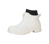 Générique Sandali Piatti Per Con Supporto Arco Plantare Pantaloncini Rain Boots For Womens Ankle Rainboot Garden Boot Ladies Rubber Outside Work With Comfort E Zoccoli Morbida Pelle, bianco, 35 EU