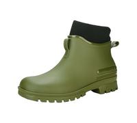 Générique Sandali Piatti Per Con Supporto Arco Plantare Pantaloncini Rain Boots For Womens Ankle Rainboot Garden Boot Ladies Rubber Outside Work With Comfort E Zoccoli Morbida Pelle, verde, 37 EU