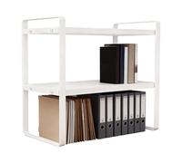 Générique Scaffale organizzatore da ufficio, supporto a 2 livelli, salvaspazio, scaffale per libri, per casa, camera da letto, ufficio, sala di lettura decorativa e fioriera
