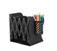 Générique Scaffale per libri da ufficio, libreria per ufficio, scaffale telescopico per libreria, organizzatore in metallo con portapenne, scaffale organizzativo