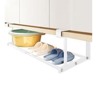 Générique Scaffale sotto il banco da lavoro - Mensola telescopico per armadio - ripiani regolabili antiscivolo e robusti per lavello cucina Vanity RV armadio bagno