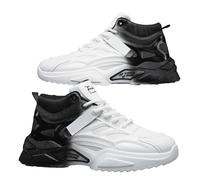 Générique Scarpe Alte Uomo Autunno Scarpe Sportive Casual Versatili Uomo Antiscivolo Altezza Miglioramento Giovani Pallacanestro Papà Scarpa Pantofole Uomo Pantofole, Le Noir, 41 EU X-Étroit