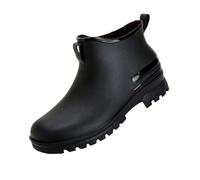 Générique Scarpe Calcio Ramponi Ferro Soft Short Rain Boots For Womens Ankle Rainboot Garden Boot Ladies Rubber Outdoor Work With Comfort Stivali Inverno Caldi, Le Noir, 38 EU
