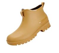 Générique Scarpe Calcio Ramponi Ferro Soft Short Rain Boots For Womens Ankle Rainboot Garden Boot Ladies Rubber Outdoor Work With Comfort Stivali Inverno Caldi, cachi., 37 EU