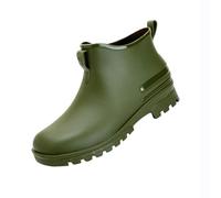 Générique Scarpe Calcio Ramponi Ferro Soft Short Rain Boots For Womens Ankle Rainboot Garden Boot Ladies Rubber Outdoor Work With Comfort Stivali Inverno Caldi, verde, 35 EU