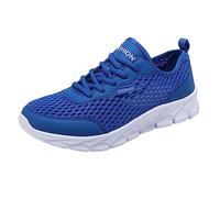 Générique Scarpe Di Sicurezza Uomo Basket Uomo Scarpe Sportive Uomo Basket Running Uomo Mesh Slip on Casual Palestra Jogging Senza Lacci Traspirante Scarpa, B blu., 48 EU