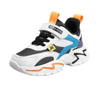 Générique Scarpe estive estive Autunno e Inverno Leather Adjustable Shoelaces Medium e Large Children's Casual Sport Shoes Berretto Nascita Cotone, arancione, 30 EU