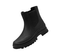 Générique Scarpetta Inverno Blu Pantaloncini Rain Boots For Womens Ankle Rainboot Garden Boot Ladies Rubber Outside Work With Comfort Stiletto Sexy Tacco Piccolo, Le Noir, 40 EU