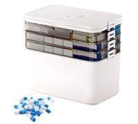 Générique Scatola di immagazzinaggio medicina - PP multistrato Pild Saulle-pillola | versatile scatola di immagazzinaggio organizzatore di medicina trasparente con più strati per la casa