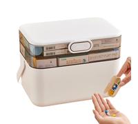 Générique Scatola di medicina multistrato, scatola di medicina antipolvere | Scatola di medicina di famiglia portatile,Armadietto per farmacia rimovibile, Organizzatore per la famiglia