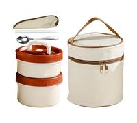 Générique Scatola pasto da lavoro, contenitore alimentare isotermico, con sistema di preparazione multistrato e ciotola a microonde per stoccaggio, viaggi, picnic, all'aperto, scuola e