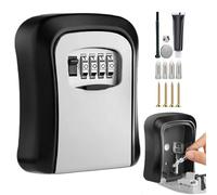 Générique Scatola per chiavi - Cassaforte con chiave a parete, scatola da esterno a combinazione a 4 cifre, armadio Keý impermeabile robusto, scatola per password key reset per la ma
