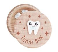 Générique Scatola per la fata dei denti, portante in legno per | Ricordi collezione Ricordi, contenitore di negazione personalizzabile in legno naturale, cappuccio e movimento hent