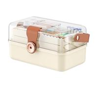 Générique Scatola per medicinali portatile con scomparti sicuri con maniglia e serratura per bambini, organizzatore di pillole multifunzione per viaggi in casa o anziani, 34 x 22 x 18 cm, 1300 g