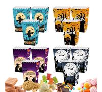 Générique Scatola per popcorn delle caramelle o un incantesimo | 12 scatole di popcorn e biscotti per regali di festa,Contenitore di Halloween per caramelle o incantesimi e per snack biscotti al
