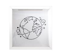 Générique Scatola per souvenir da viaggio, scatola decorativa a tema spaziale con gancio per appendere, memoria con fessura | per foto di viaggio, museo, souvenir, concerto, avventura, parete o tavolo