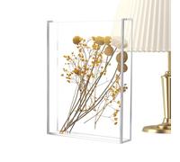Générique Scatola Souvenir in acrilico per fiori - Vetrina per fiori secchi trasparente,Supporto da tavolo per ricordi foto biglietti da collezione