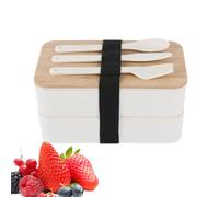 Générique Scatole Da Pasto - Scatola Di Stoccaggio Ermetico Impilabile A Doppio Strato | Contenitori Per Preparazione Del Pasto Con Coperchio,Per Uomini Donne Studenti Scuola Lavoro Viaggi Picnic