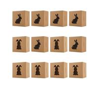 Générique Scatole di coniglio pasquale, per finestra, contenitori per dolcetti, confezione da 12 simpatiche scatole regalo biscotti snack | per feste in casa, scuola, fragole, San