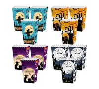 Générique Scatole Pop-Corn di Halloween per feste, 12 pezzi Scatole per caramelle e Pop-Corn, contenitore di Halloween per caramelle o incantesimi e snack biscotti caramelle cioccolato