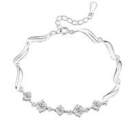 Générique Scelta Bracciale Acciaio Bracciale Anelli Zirconia Per Donne Ragazze Durabilità E Bello Elastico Bracciale Messaggio Gioielli, Taglia unica, Rame, Senza Gemme