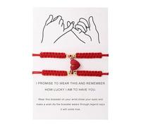 Générique Scelta Bracciale Rhodonite Anelli Abbinamento Reciproco Attrazione Coppia Bracciali His E Hers Regolabile 8 Love Heart Bracciale Gioielli Piccolo Mm Per Donne Anelli, Taglia unica, Metallo