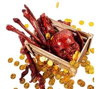 Générique Scheletro di Halloween - Set di grandezze nature, teschio e ossa, decorazioni di Halloween spaventose per il cimitero, il giardino, il terreno, il carnevale, la festa, il portico, il prato