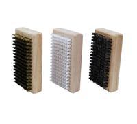 Générique Sci Tuning Brush Set, 3-Piece Sci Board Polish Brushes, Portable Care Kit, Includes Horsehair, Nylon & Brass Brushes for Waxing Sci, 4,72 x 2,6 x 0,79 pollici