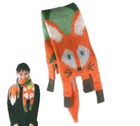 Générique Sciarpa di, sciarpa calda con motivo, lavorata a maglia, per donne e ragazze, per esterni, interni, morbida sciarpa per il freddo, regalo invernale, 1arancione rosso, Se référer