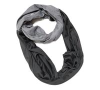 Générique Sciarpa Infinity da donna, girocollo a due colori contrastati, sciarpa con tasca con cerniera, per il trasporto quotidiano, sci, escursionismo, viaggi, tempo libero, nero/grigio, Se référer