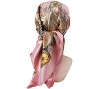 Générique Sciarpa per capelli da donna, grande quadrato vintage, 90 cm, sciarpa da collo da donna, ideale per notte, spiaggia, festival e abbigliamento, Rosa, Se référer au descriptif