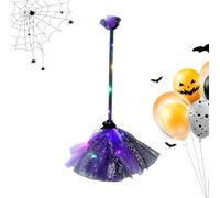 Générique Scopa da strega di Halloween - Accessorio per costume a LED, scopa da strega per, adolescenti e adulti, accessorio per feste di cosplay di Halloween per casa infestata