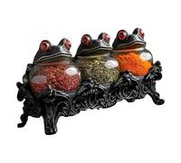 Générique Seasoning Jars | Clear Storage and Containers with Display Tray | Vanity Countertop Organizer for Kitchen Pantry Cabinet Counter Food Home House Camping