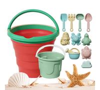 Générique Secchio per la sabbia - Set di giocattoli da spiaggia | Giocattolo per vassoio di sabbia, Set di giocattoli per | Set di set di per rastrello a secchiello pieghevole | Giocattoli da